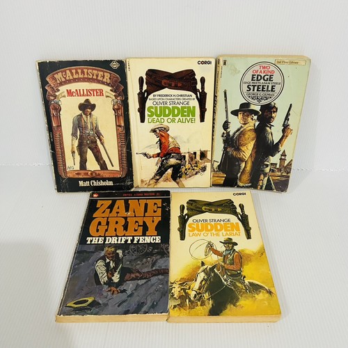Western Novel Assorted Paperback Books PB Vintage 1970s x 5