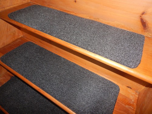 Peel and Stick FLEXIBLE Rubber Outdoor/ Indoor Stair Treads - Picture 3 of 5