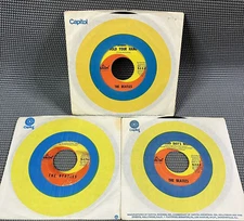 THE BEATLES (Lot of 3) 45 Hold Your Hand, Saw Her Standing Hard Days Night, Help