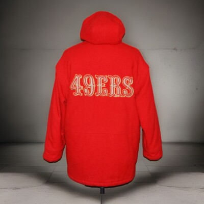 Vtg MIRAGE NFL First String Large San Francisco 49ers Wool Blend Stadium Coat