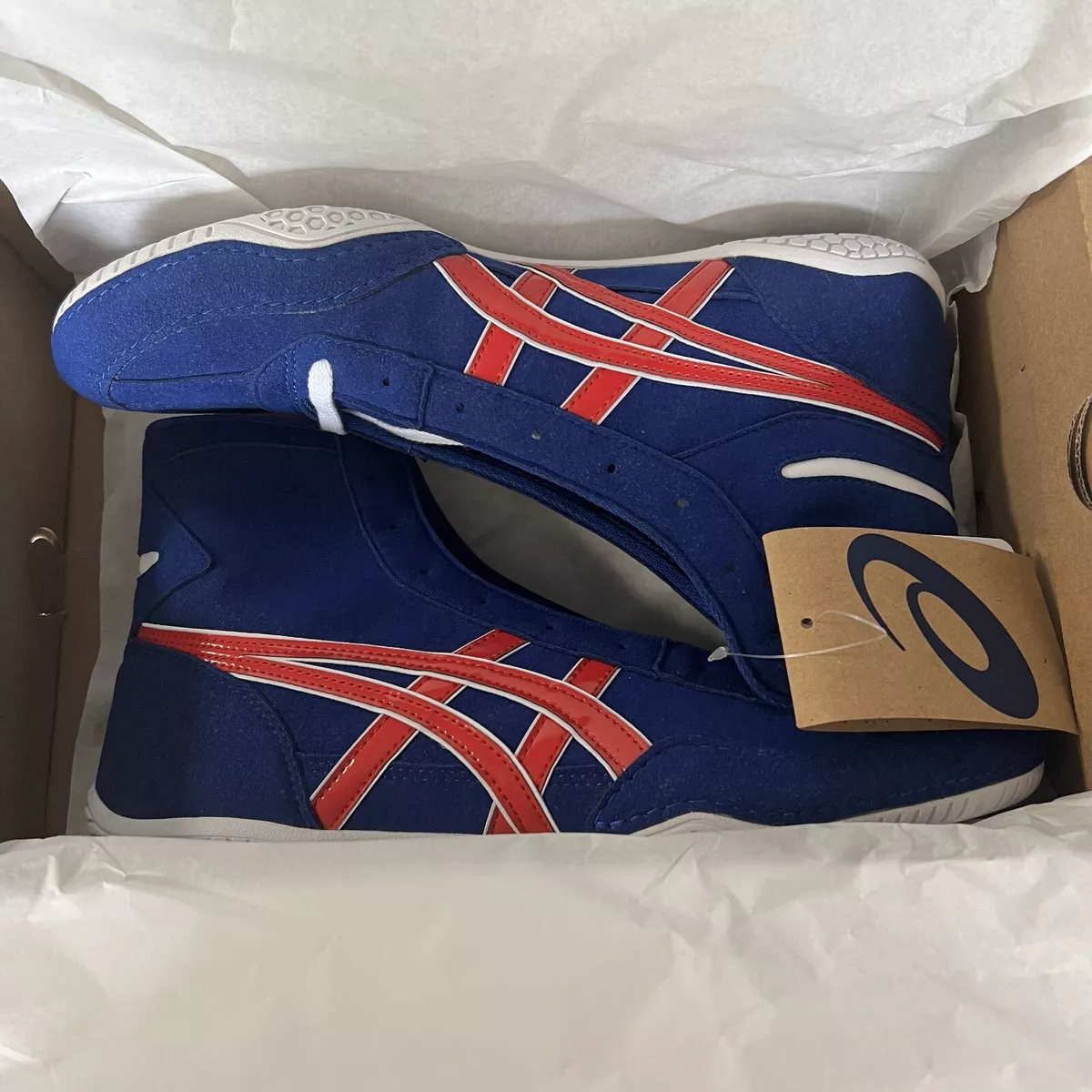 Made to order ASICS Wrestling Shoes 1083A001 EX EO TWR900 Blue x Red x White
