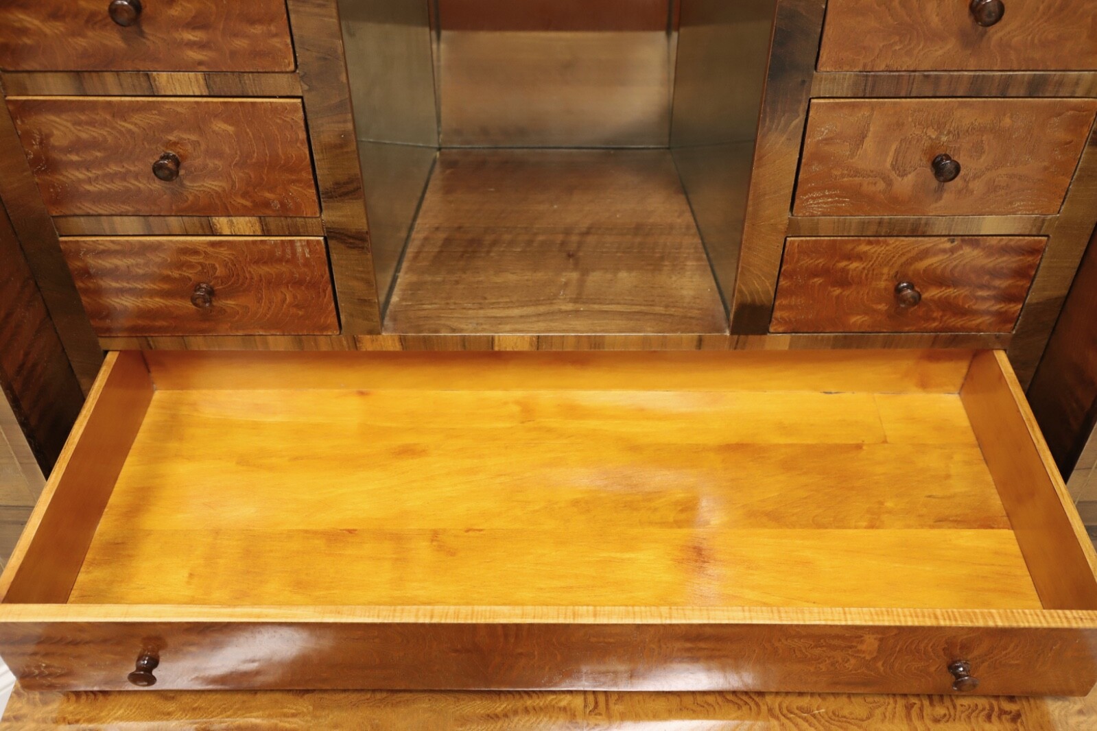 Antique 19th Century Walnut Austrian Biedermeier Abatante Secretary Desk