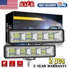 2x 6inch Led Work Light Bar 84w 4wd Offroad Flood Fog Truck Suv Atv Driving Lamp