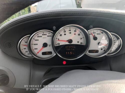 For PORSCHE 911 996 97-04 Brushed Aluminum Dashboard Trim dash Rings 5 pieces - Picture 13 of 20