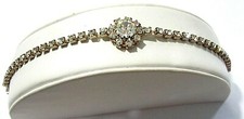 SPARKLY FLOWER RHINESTONE BRACELET FANCY PROM WEDDING