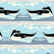 Birch Organic Fabric Charley Harper Vanishing Birds CH239 Great Auk Cotton