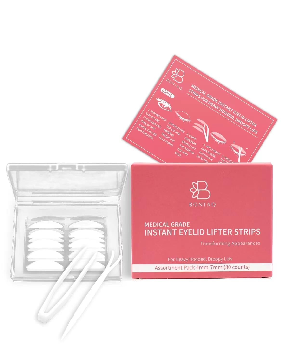 BONIAQ Instant Eyelid Lifter Strips Lifting Film Tape Medical Grade Pack NEW US