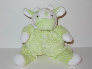 North American Bear Co Plush Creeper Sleepers Cow Green 2795 Stuffed Rattle Toy Ebay