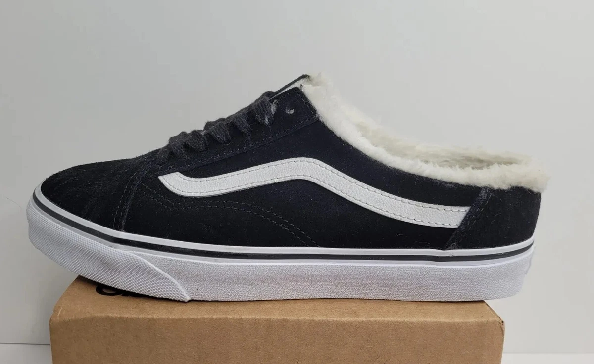 Low top cheap vans with fur