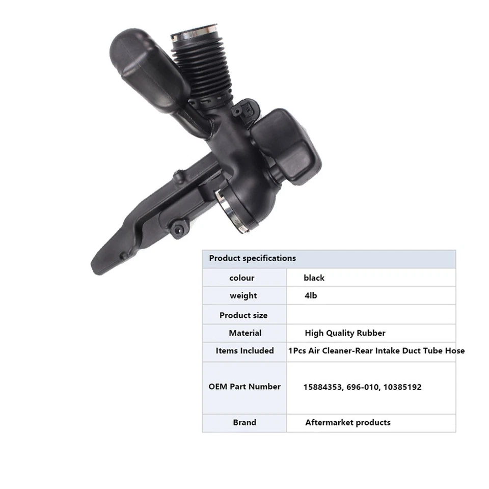 Air Intake Duct Tube Hose For 07-14 Chevy Avalanche Silverado Suburban 5.3L 6.0L - Image 2 of 4