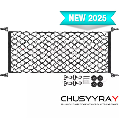 Envelope Style Trunk Cargo Net For Cadillac XLR 2004-2009 - Black Storage Organizer