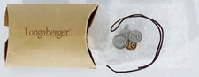 Longaberger 2002 Father's Day Pocket Change Basket Pewter Tie-On 20062