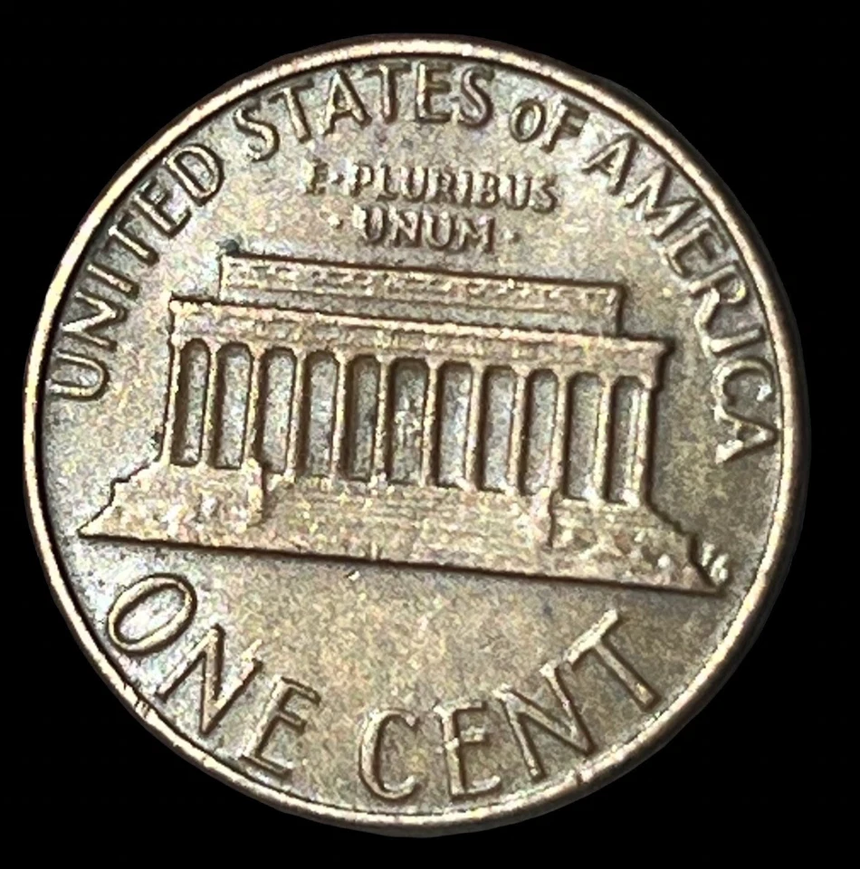 1981 Lincoln Memorial Penny Coin No Mint RD Obverse-Reverse Letters Error. - Image 2 of 2