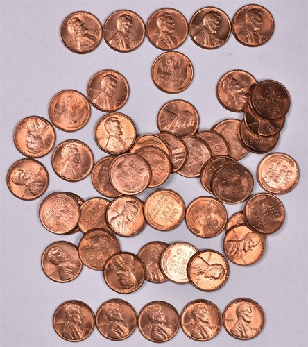 1949 Lincoln Wheat Penny Cent - BU Roll