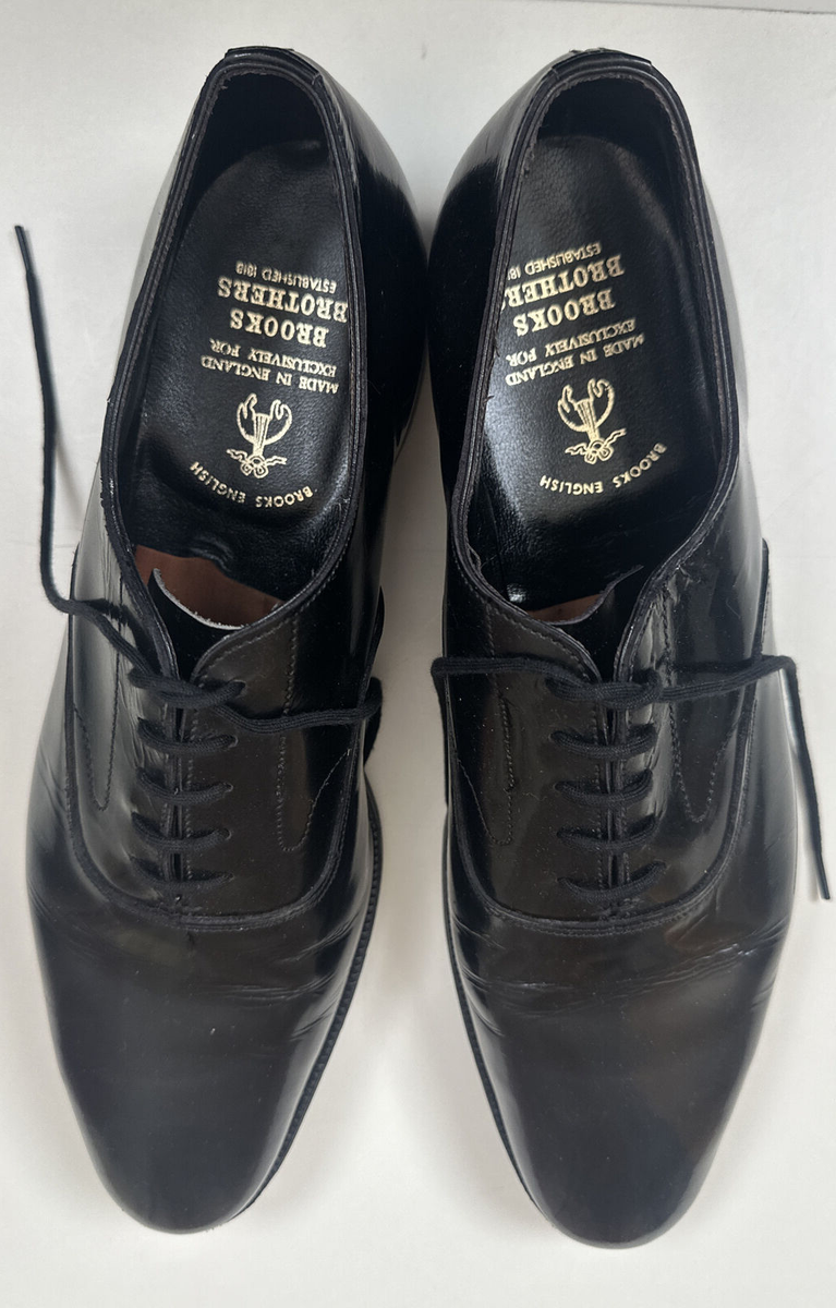 Brooks Brothers X Peal & Co Mens England Oxford 7.5 B Tuxedo