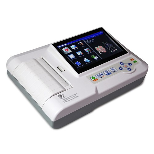 7" Color Touch Digital 6 Channel 12 Lead ECG Electrocardiograph, Printer, NO SW - Picture 4 of 14