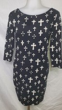 FOREVER 21 Black dress w/white Crosses - Size M