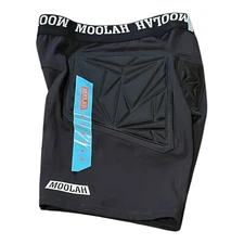 Moolah Kicks Women's Black Padded Compression Shorts Size S Active Elastic Sport