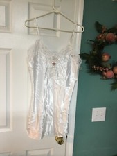 Beautiful Vintage California Dynasty White Night Gown Size Large EL