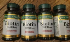 4X Nature's Bounty Biotin 10,000 mcg Rapid Release Softgels 480 Total exp 12/27