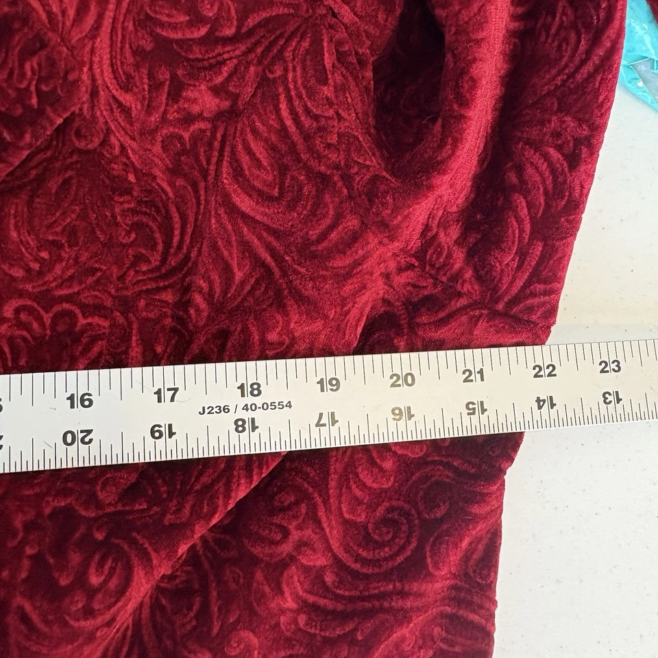 De Colección Wah Maker Mujer Terciopelo Paisley Chaqueta L Espalda Pliegues Rodeo Capricho Boho Foto 4 de 4