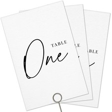 Black Wedding Reception Table Numbers 130 Set 4x6 Inch Party Event Decor