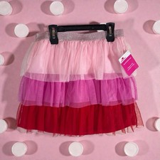 Valentine Red Pink Lined Mesh Skirt Girl s Size XL 14/16 NWT Way To Celebrate