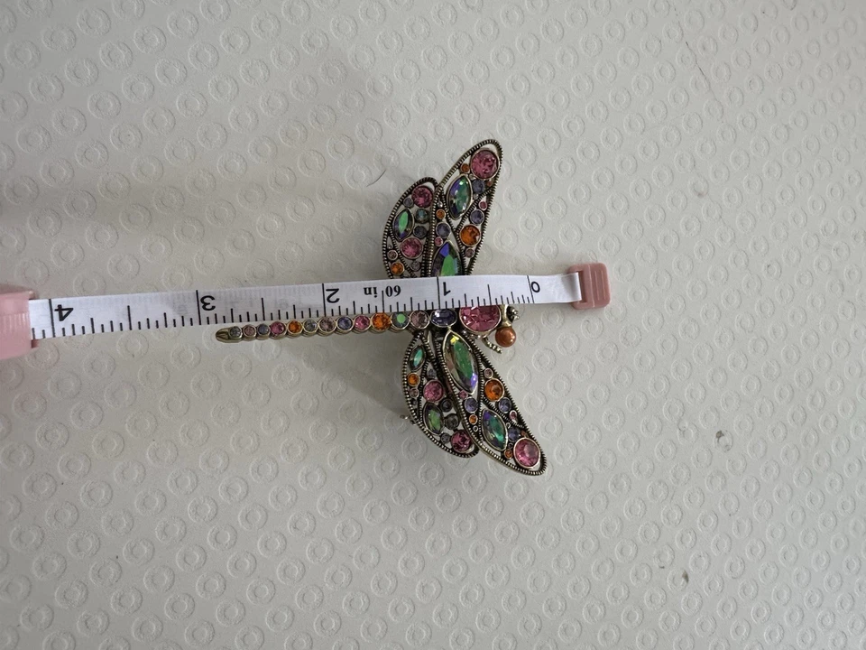 Heidi Daus Dragonfly Brooch/Pin Pendant with Crystals - Image 4 of 4