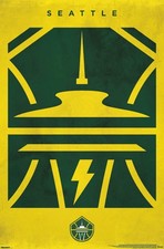 Trends International WNBA Seattle Storm - Logo 25 Wall Poster, 34L x 22.4W, P...