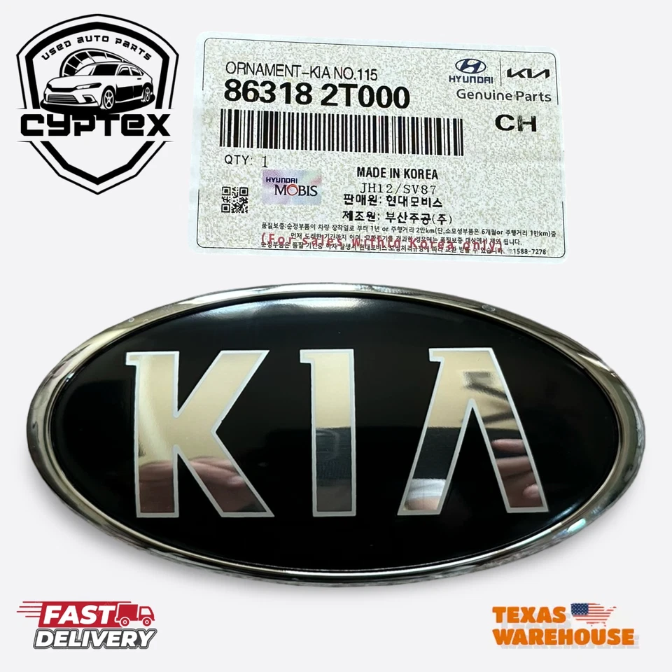 Kia Rio 2012-2023 capó delantero logotipo emblema no. 115 Ornamento 86318-2T000 Foto 3 de 4