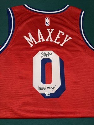 Tyrese Maxey Signed Philadelphia 76ers 2022-23 Jordan Jersey Mad Max Fanatics