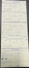Vintage 1945 1946 Indiana Motorcycle Registration Harley Davidson 1947 Mint