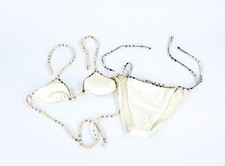 Burberry London Nova Check Bikini Top Swimsuit Women's Size M Made in Italy