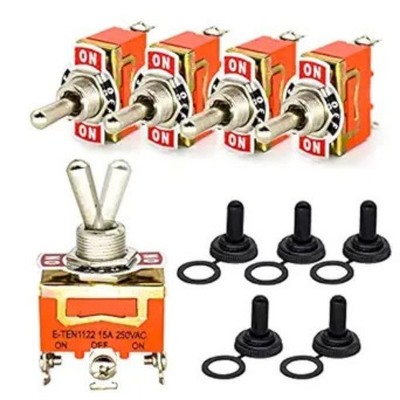 Waterproof Toggle Switch, ON-Off-ON Rocker Switch 3 Pin 3 Posi Size: ON-OFF-ON