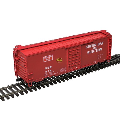 Coche de caja Atlas O Premier #3001896-2 40' PS-1 con puerta de 6' Green Bay y Western #878 | Condition: New