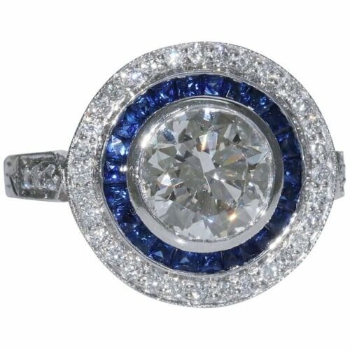 3.20 Ct White Diamond Antique Art Deco Vintage Wedding Ring 925 Sterling Silver - Picture 4 of 4