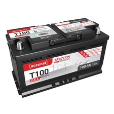 Accurat Traction T100 GEL 12V 100Ah Batteria Alimentazione Camper Barca Solare