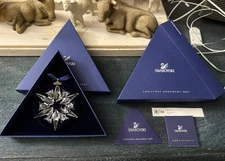 NIB Swarovski Crystal Snowflake Annual Christmas Ornament 2007