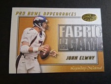 2000 Leaf Certified Fabric of the Game /100 John Elway #FG-2 HOF Broncos