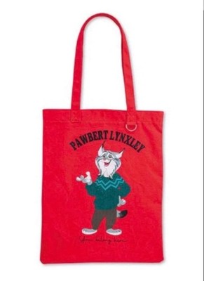 Disney Zootopia 2 Pawburt Tote Bag Red Cotton Canvas Open Pocket D-Loop