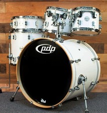 PDP By DW 5-Piece Concept Maple with Chrome Hardware Pearlescent Whit