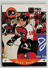 Mike Ricci Rookie - 1990-91 Pro Set #631 Philadelphia Flyers