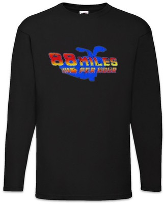 88 Miles Per Hour Langarm T-Shirt Zurück Eighties In McFly Die Back Car Time To