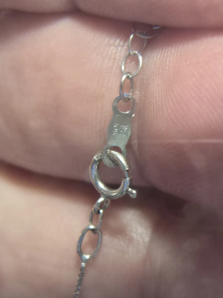 Кулон и ожерелье из желтого белого золота 10 карат с бриллиантовым акцентом - Изображение 4 из 4