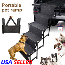 5 Steps Dog Car Ramp for Large Dog with Nonslip Surface Foldable Pet Step Stairs