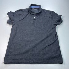 Tommy Hilfiger Polo Shirt Mens Extra Large XL Gray Regular Fit Preppy Casual