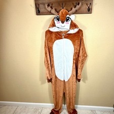 Deer Costume Adult Size M Hooded Plush