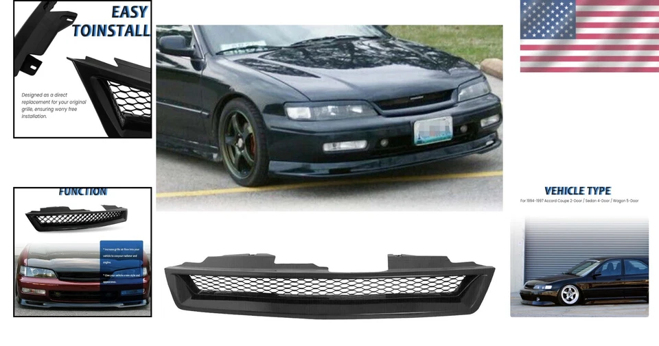 Elegant Mesh Front Grille Guard for 1994-1997 Honda Accord - Upgrade Your Style Foto 2 de 4