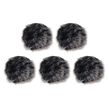 Furry Microphone Windscreen 10mm x 55mm Black ,Yellow,Gray 5 Pack