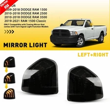 Fit For Dodge RAM 1500 2500 3500 LED Side Mirror Turn Signal Light Puddle Lamps